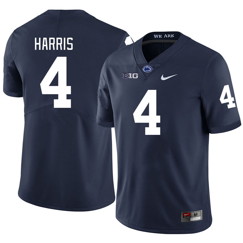 Men #4 A.J. Harris Penn State Nittany Lions College Football Jerseys Stitched-Navy